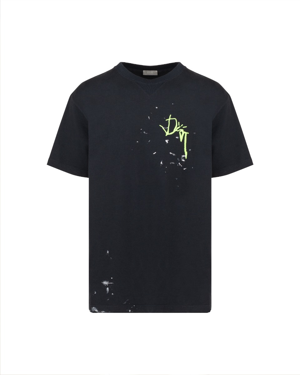 Dior x Cactus Jack logo embroidered navy t-shirt thumbnail