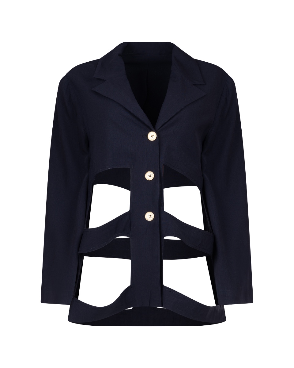 Dirk Van Saene cut-out panels blazer jacket thumbnail