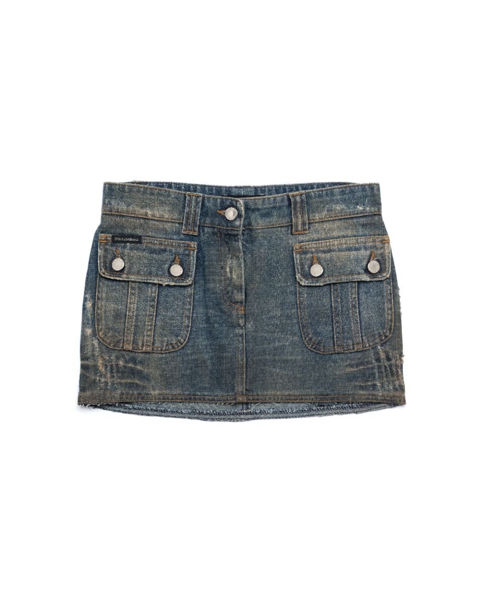 Dolce&Gabbana leather pocket denim mini skirt thumbnail