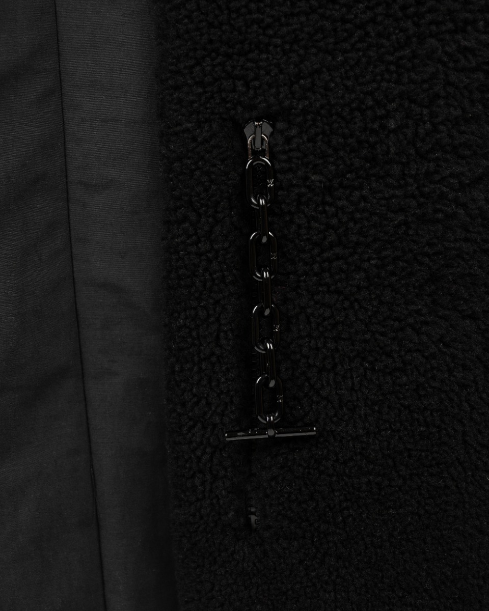 Louis Vuitton Trompe-l'oil shearling padded parka jacket thumbnail