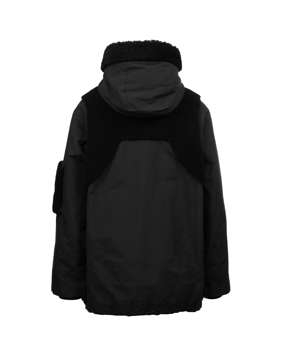 Louis Vuitton Trompe-l'oil shearling padded parka jacket thumbnail