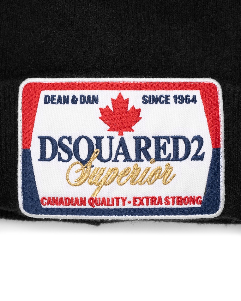 Dsquared2 "Superior" wollen black beanie thumbnail