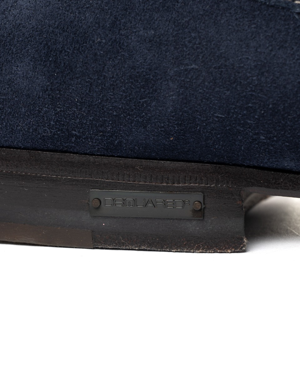 Dsquared2 blue suede loafers thumbnail