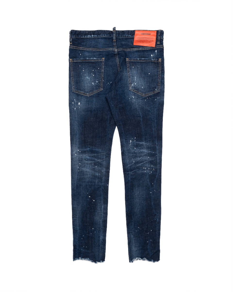 Dsquared2 splattered low waist denim pants - M thumbnail
