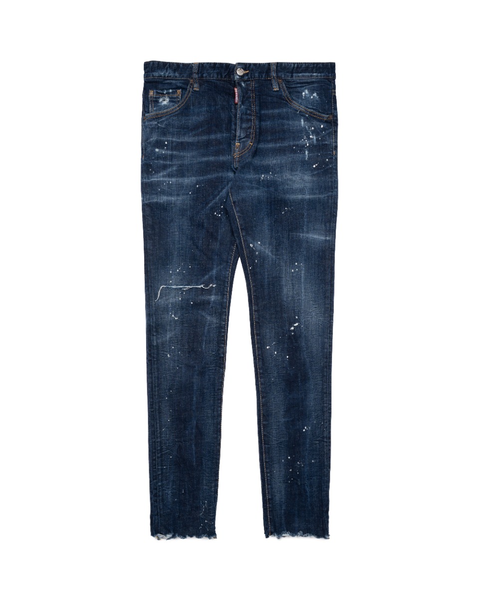 Dsquared2 splattered low waist denim pants - M thumbnail