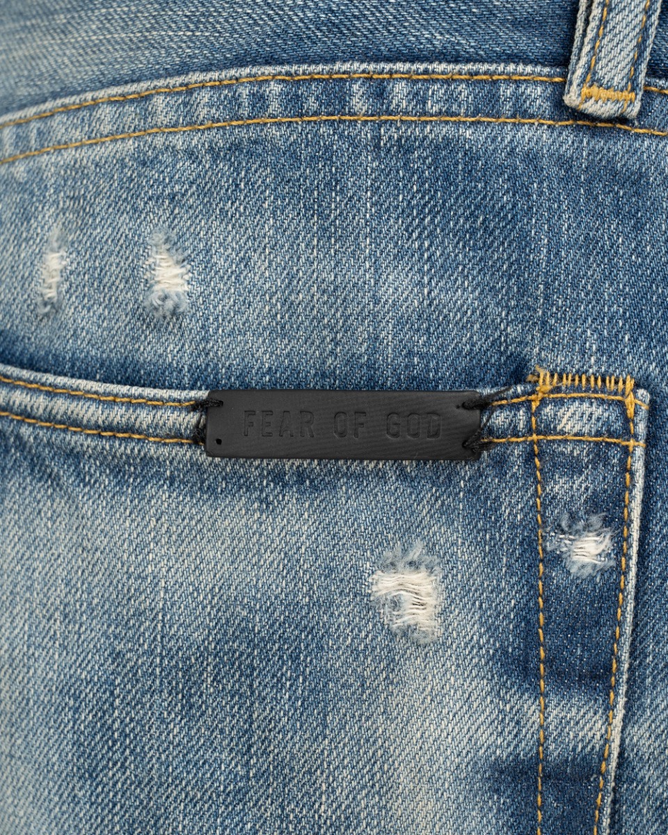 Fear of God Seventh Collection repaired dark blue denim thumbnail