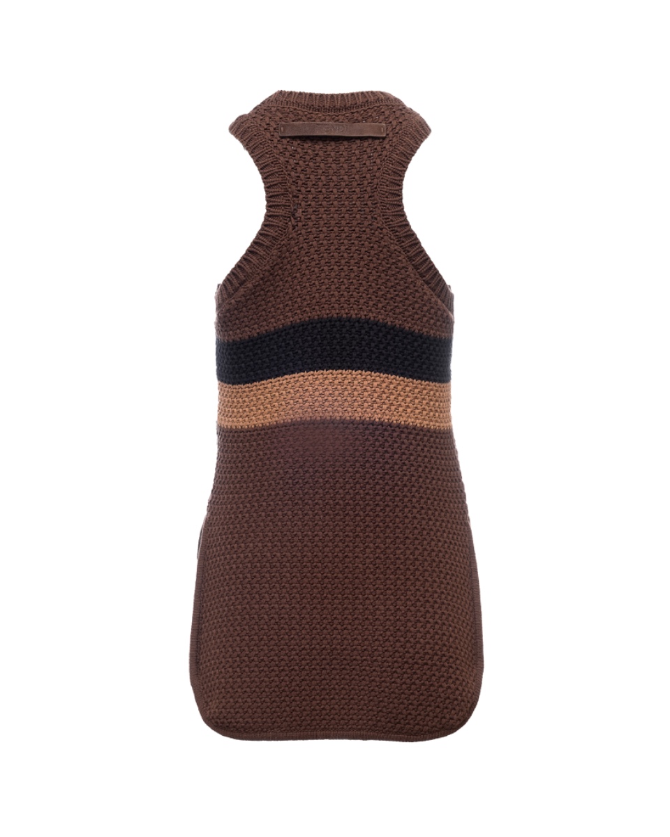 Fendi knitted brown pullover vest thumbnail