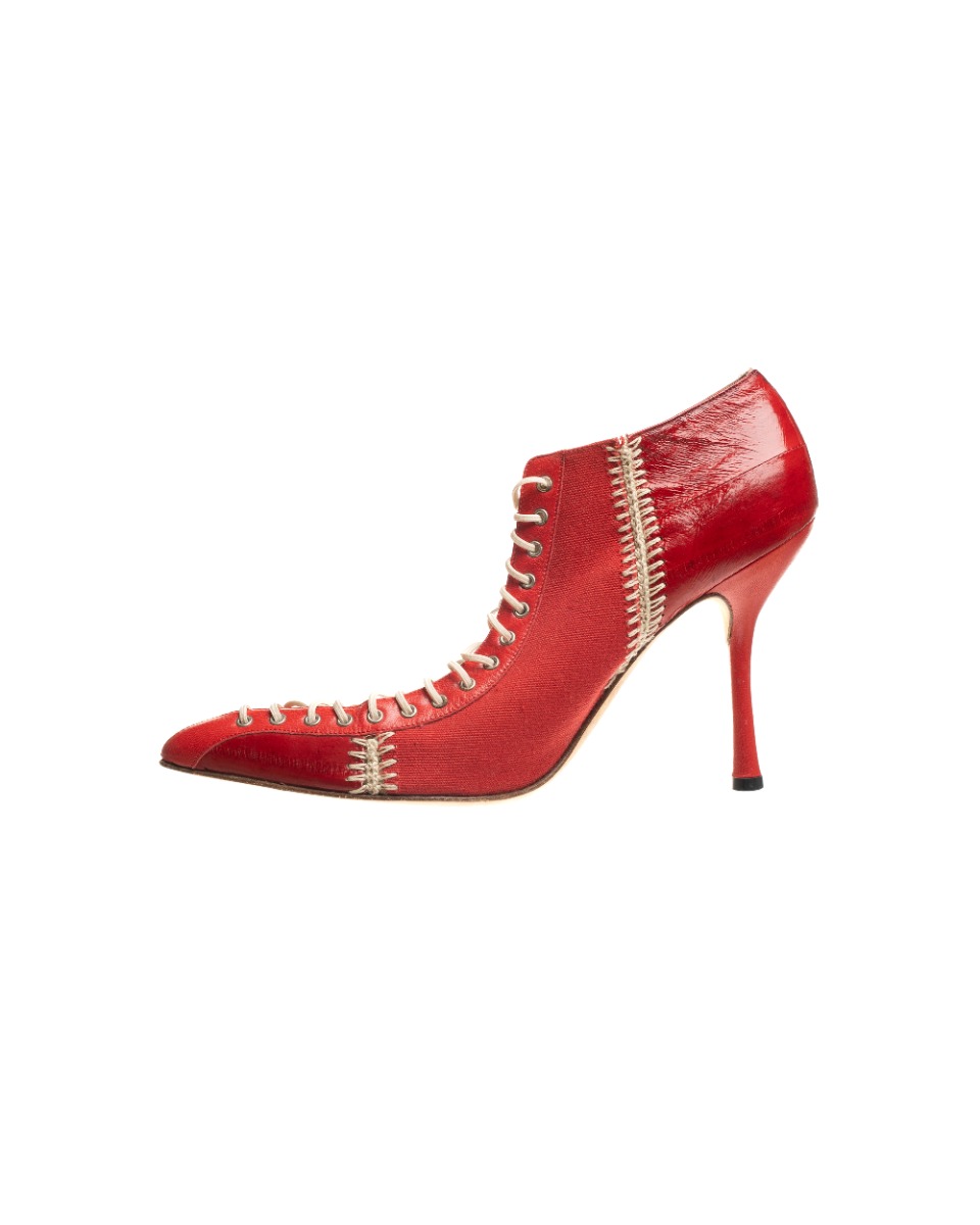 Gianni Versace pointed toe lace-up heels thumbnail