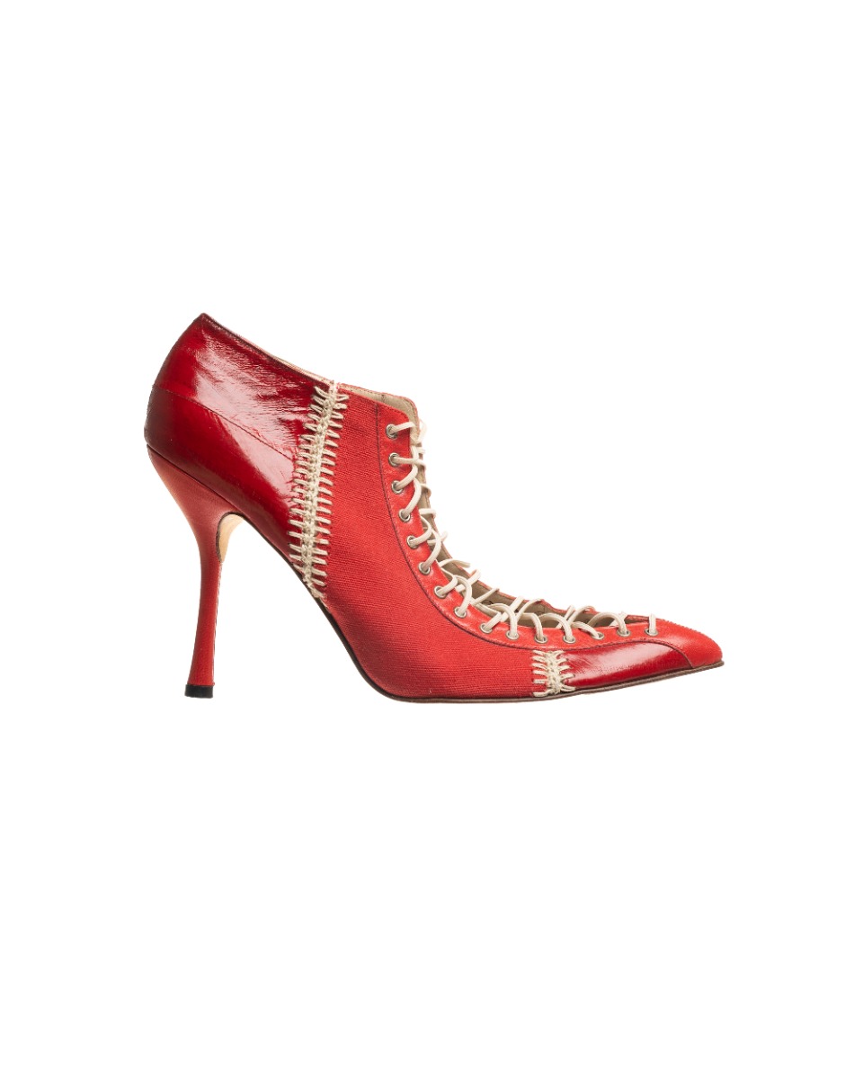 Gianni Versace pointed toe lace-up heels thumbnail
