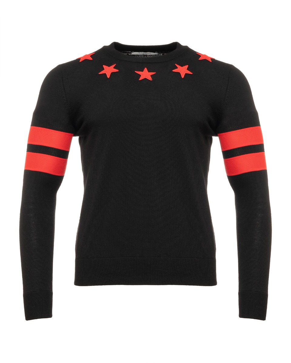 Givenchy red star patch crewneck sweater thumbnail
