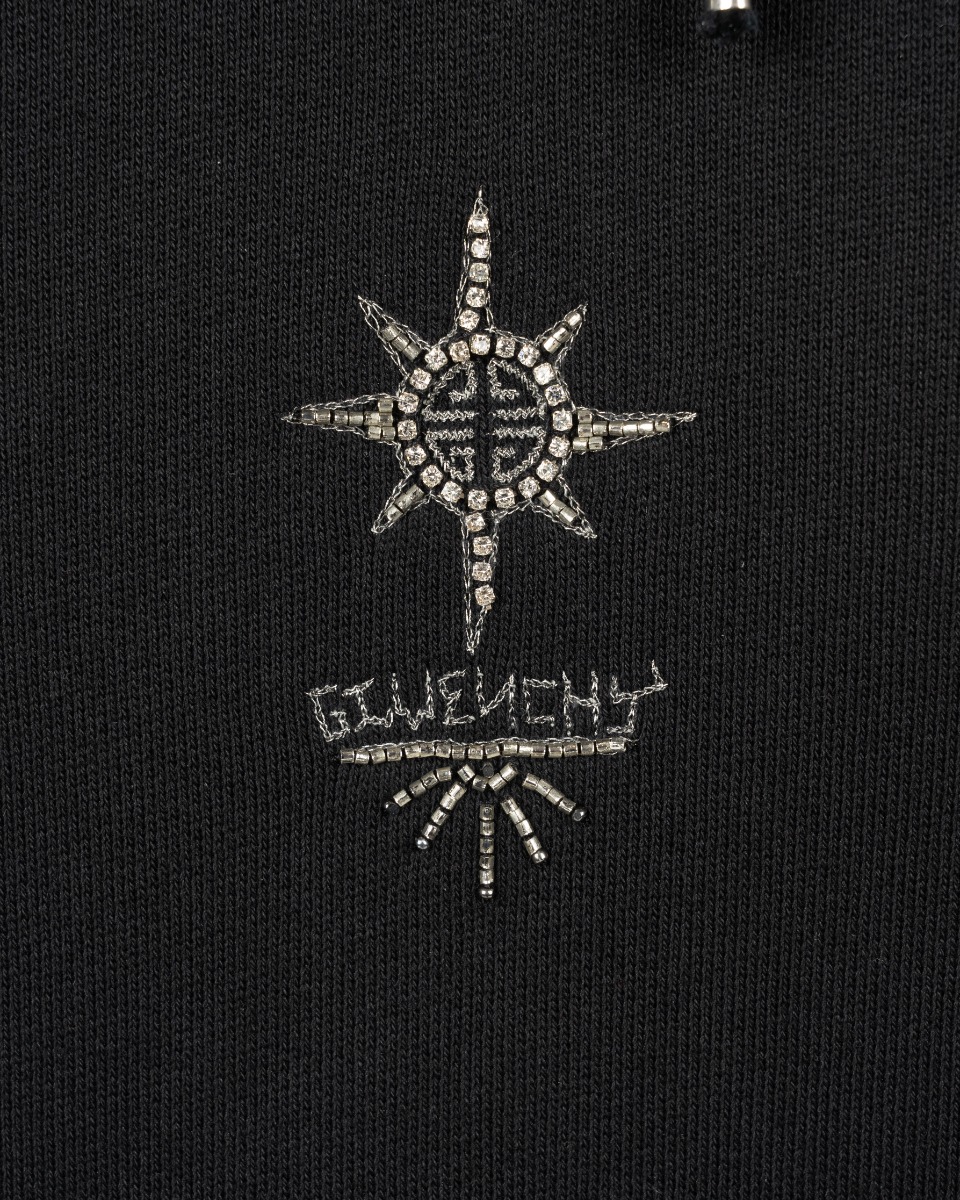 Givenchy chandalier and pearls embroidered hoodie thumbnail