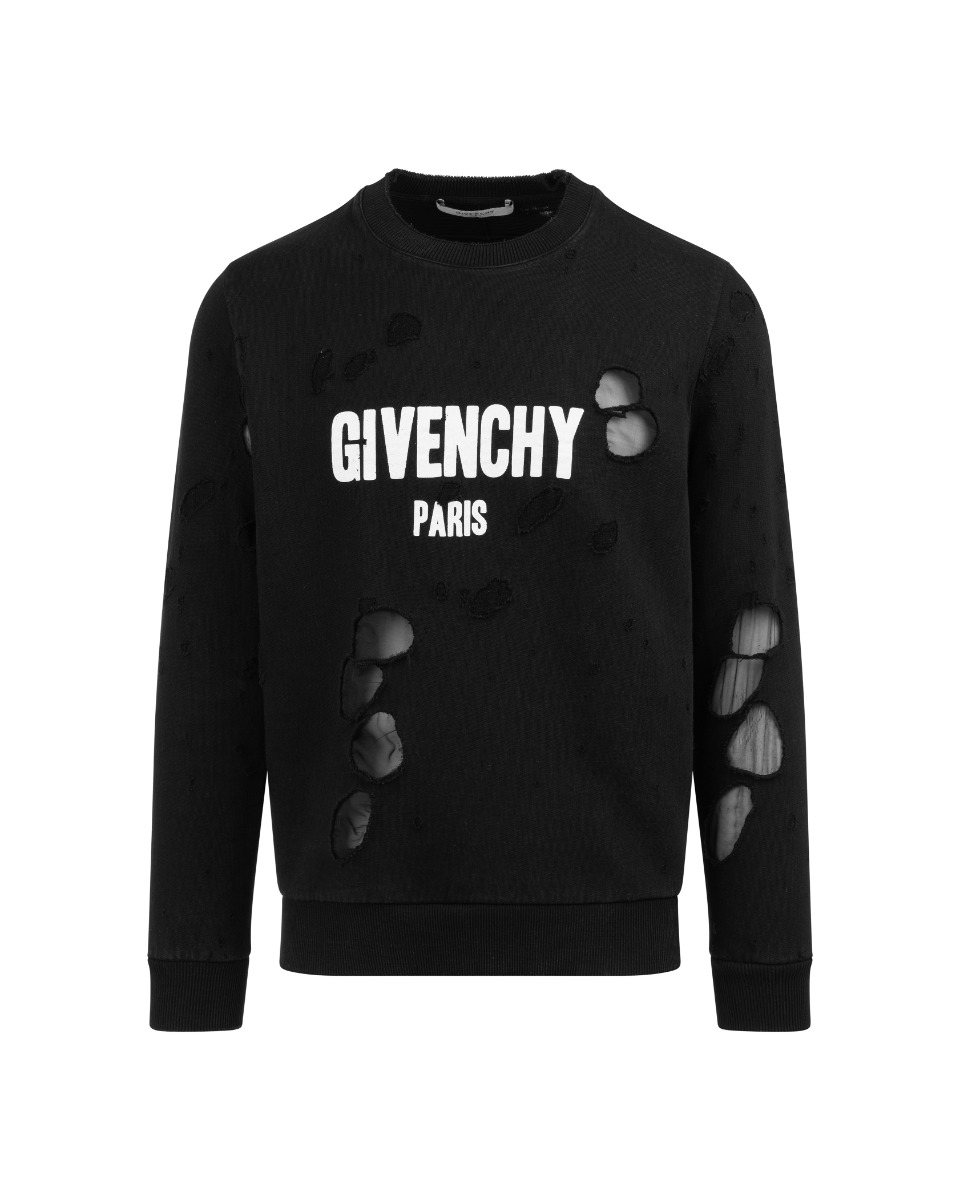 Givenchy Paris ultimate distressed crewneck  thumbnail
