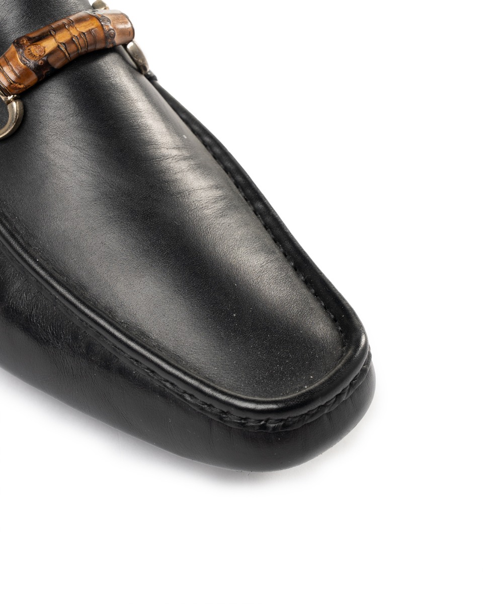 Gucci Bamboo Horsebit black leather shoes thumbnail