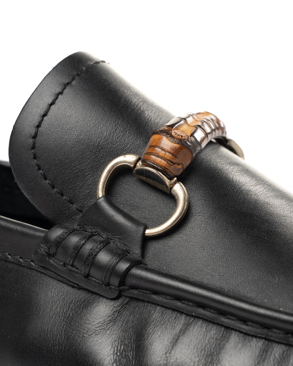 Gucci Bamboo Horsebit black leather shoes thumbnail