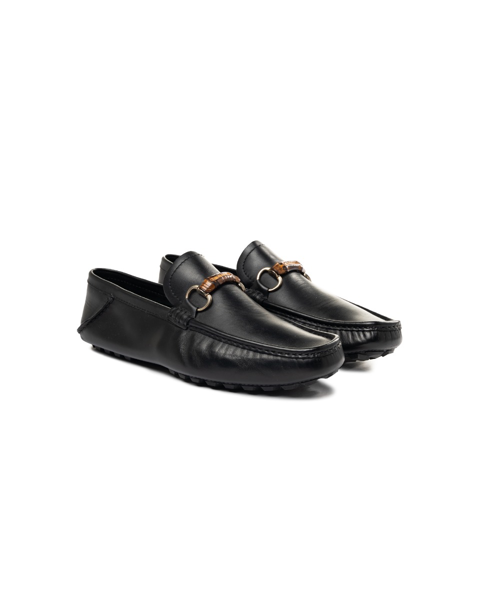 Gucci Bamboo Horsebit black leather shoes thumbnail