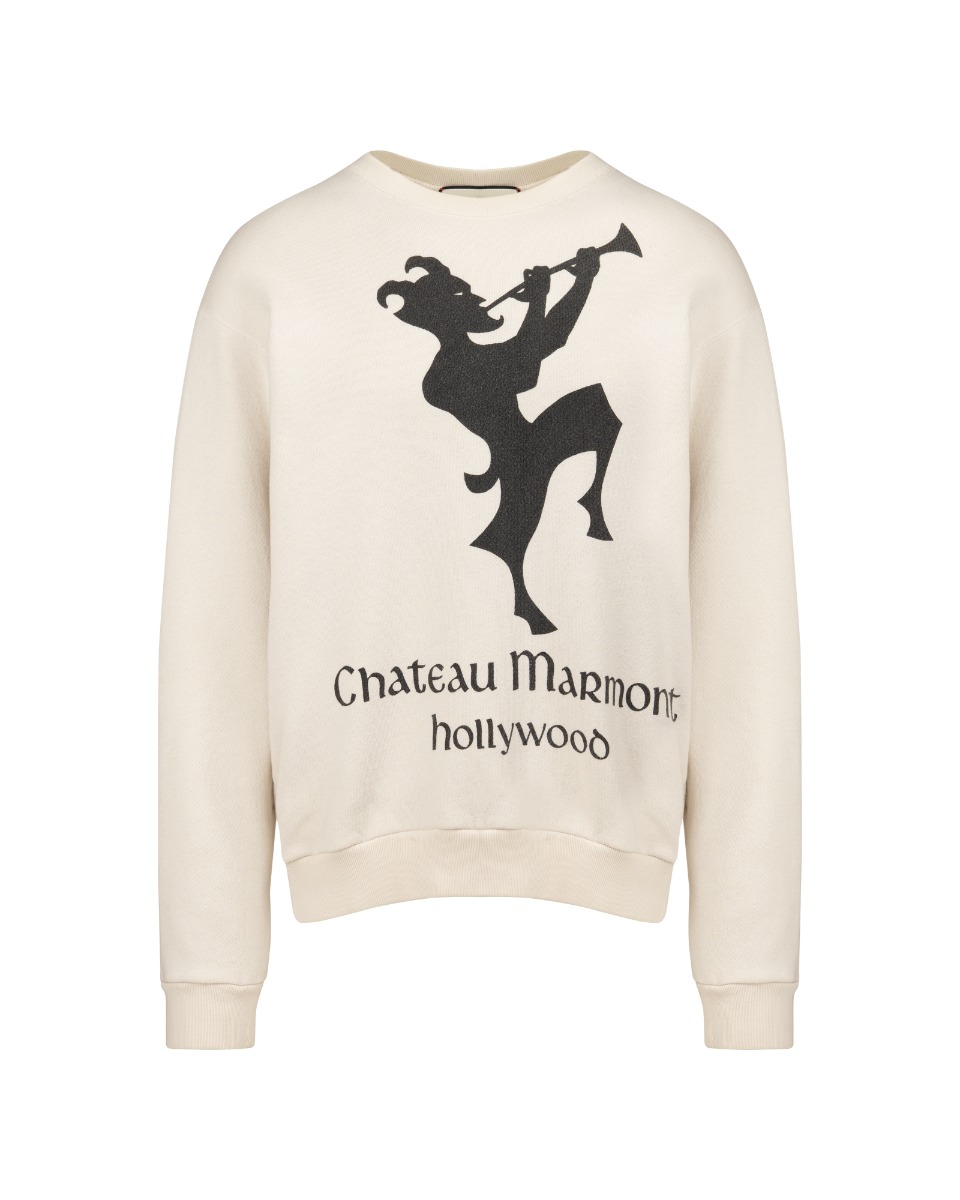 Gucci Chateau Marmont Hollywood Hotel Faun printed crewneck sweatshirt - S thumbnail