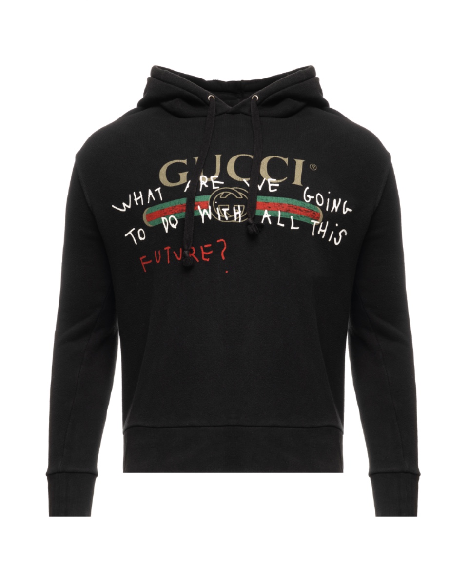 Gucci Coco Capitán "What are we going to do with all this future?" black hoodie thumbnail
