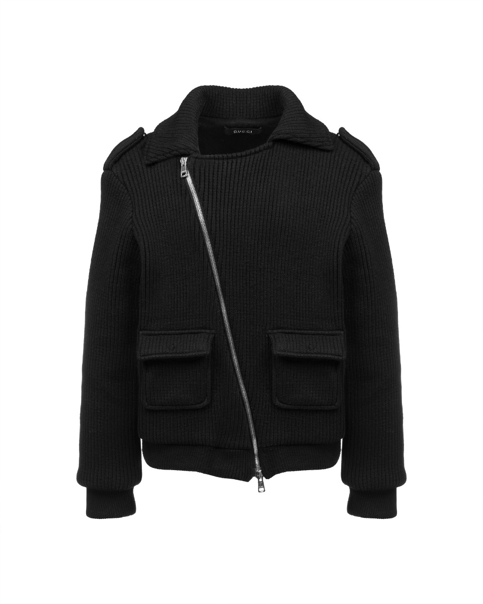 Gucci knitted biker jacket thumbnail