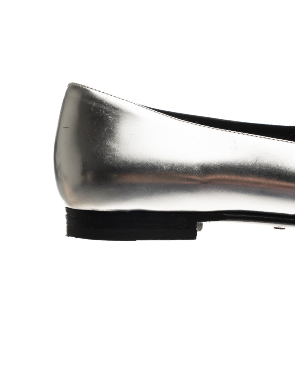 Gucci Jordaan Horsebit silver metallic loafers thumbnail