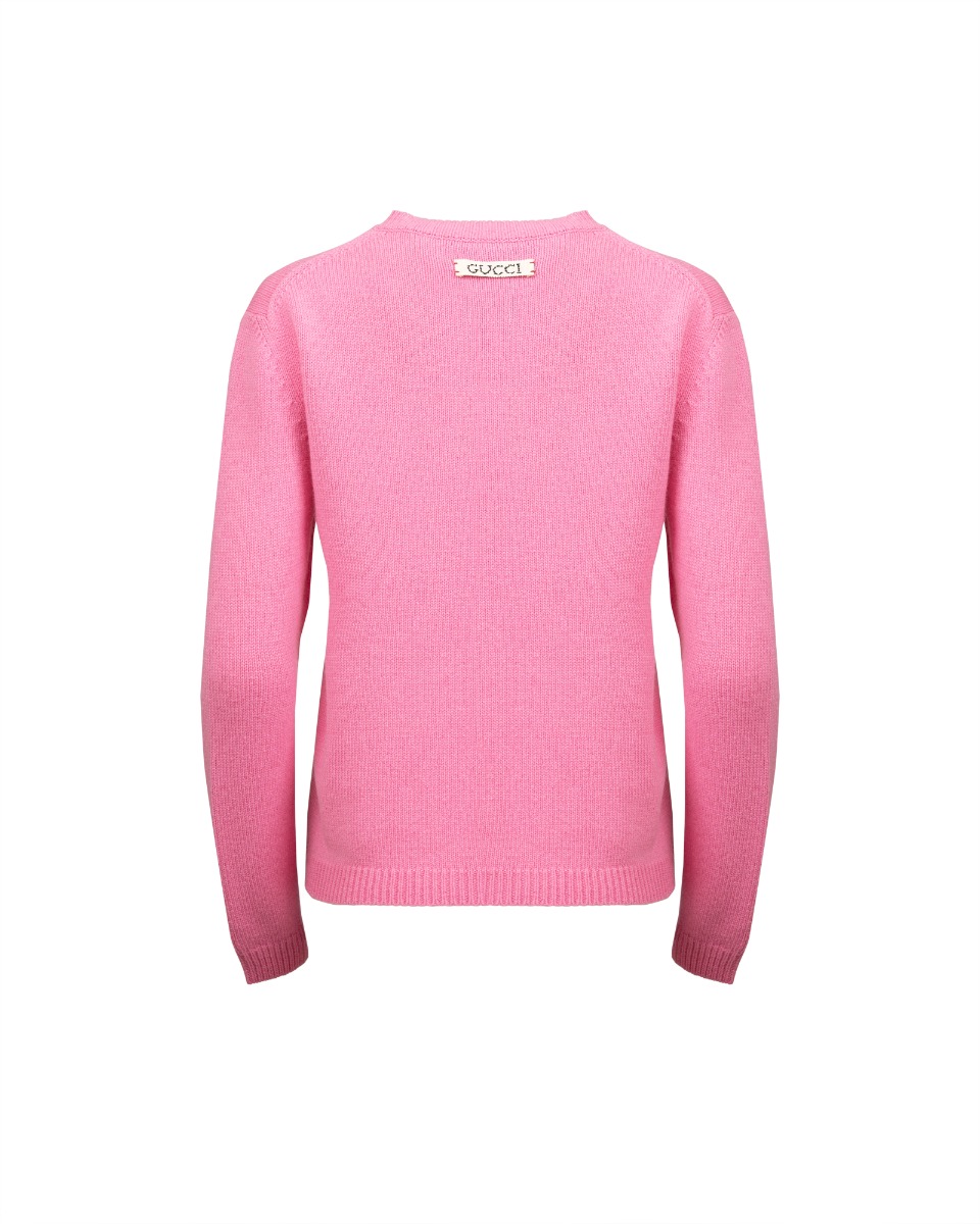 Gucci x Disney "Flash" Donald Duck comic pink sweater thumbnail