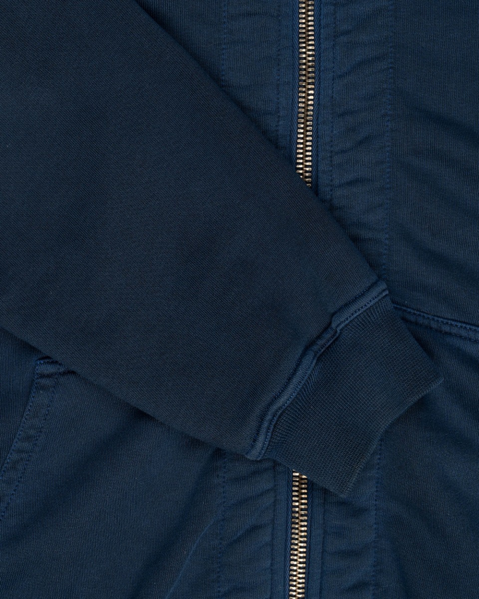 Haider Ackermann Sample Perth Indigo blue zip-up sweatshirt thumbnail