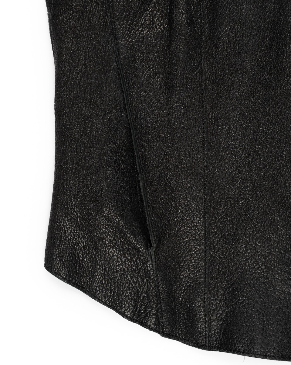 Helmut Lang lamb leather extended shoulder jacket thumbnail