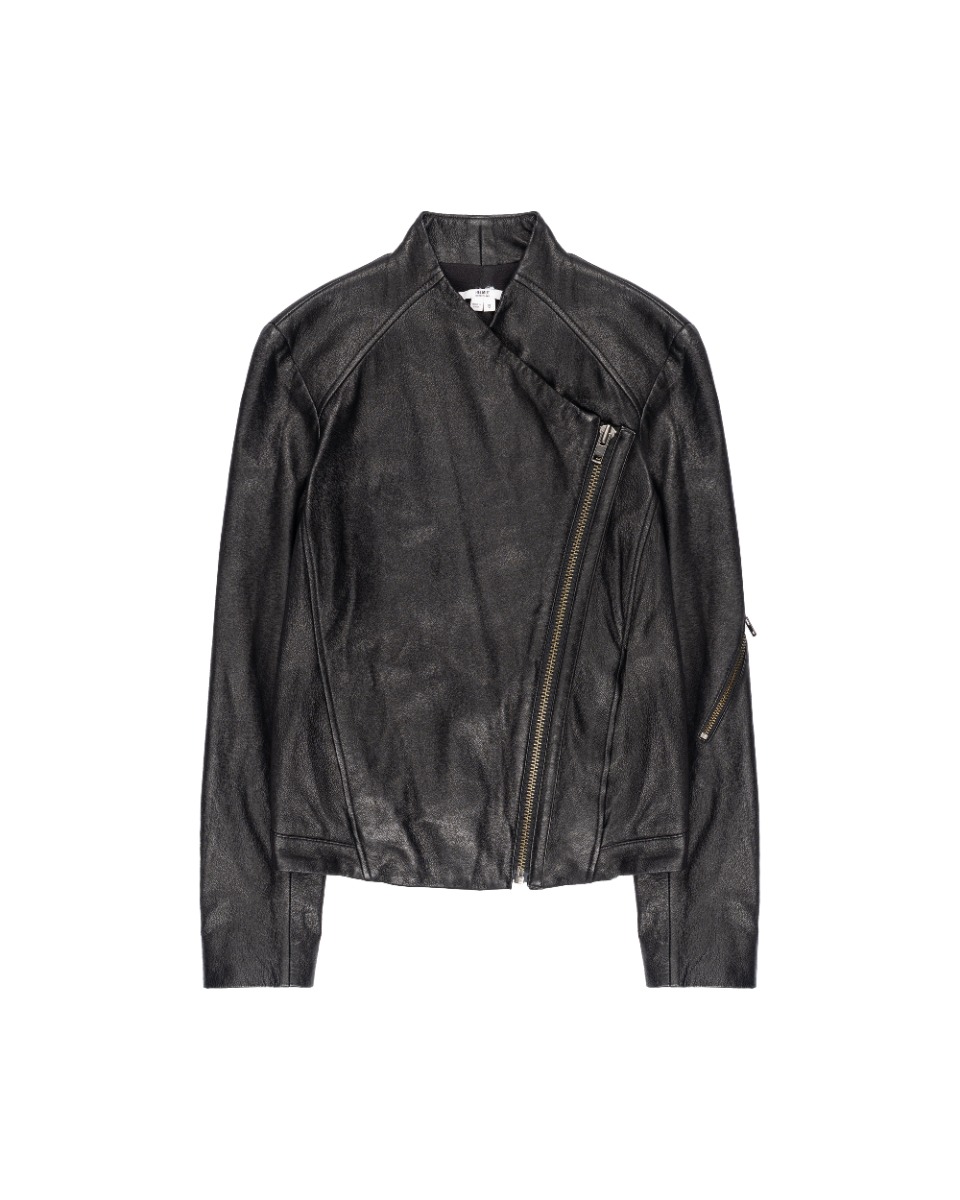 Helmut Lang lamb leather biker jacket thumbnail