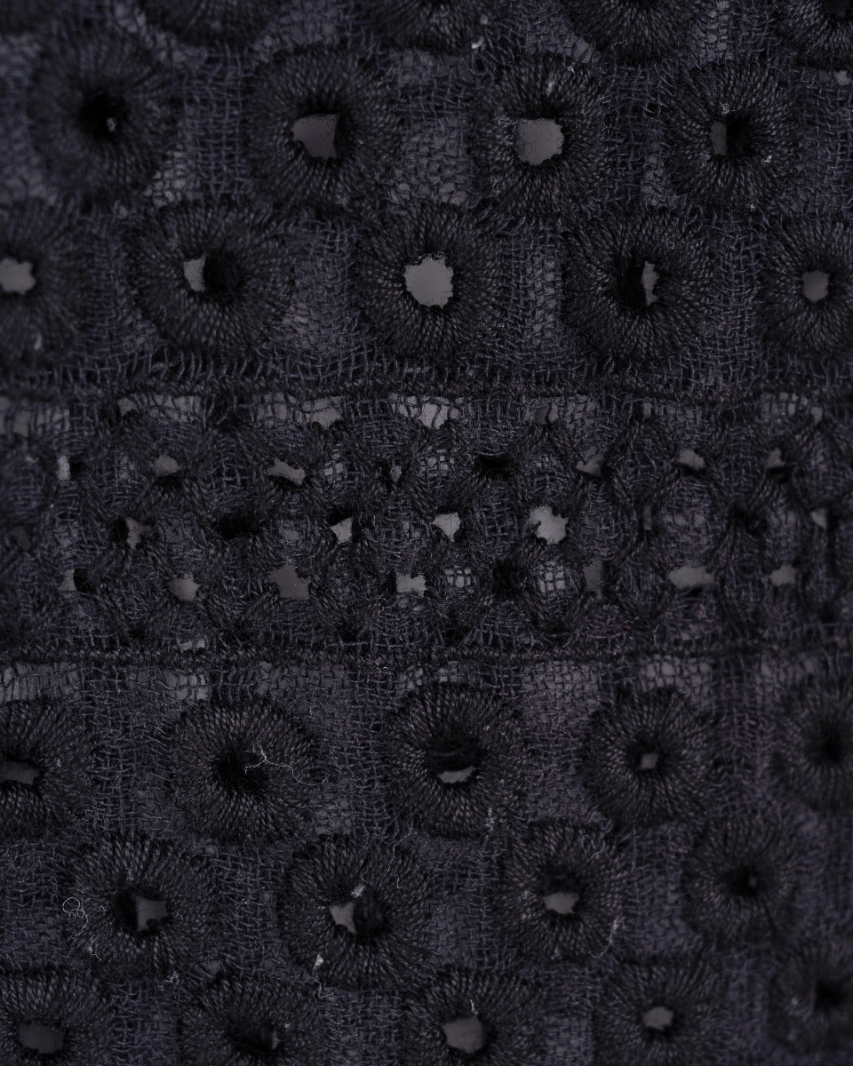 Isabel Marant black crochet raglan sleeves sweater thumbnail
