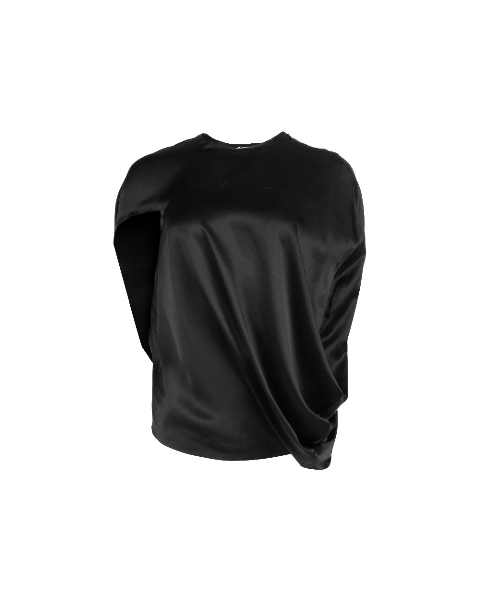 J.W. Anderson asymmetric bonded silk top thumbnail