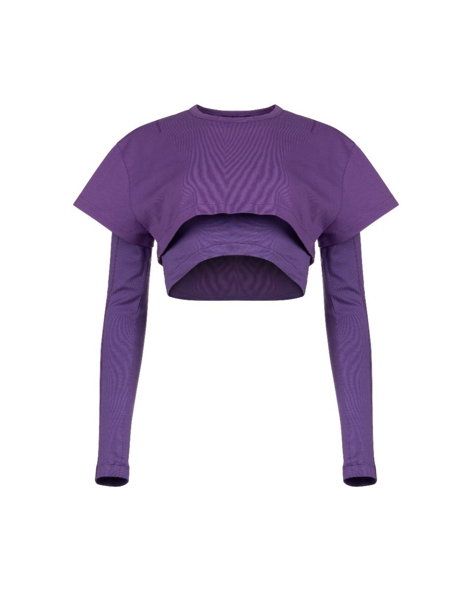 Jacquemus Le Double long sleeve purple t-shirt thumbnail