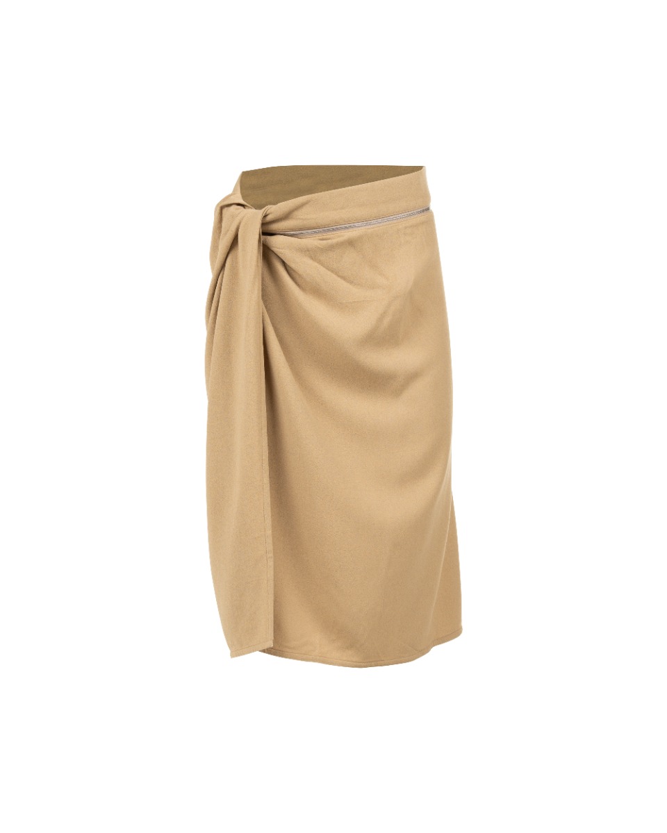 Jacquemus Le Papier "La Jupe Bodri" beige midi skirt thumbnail