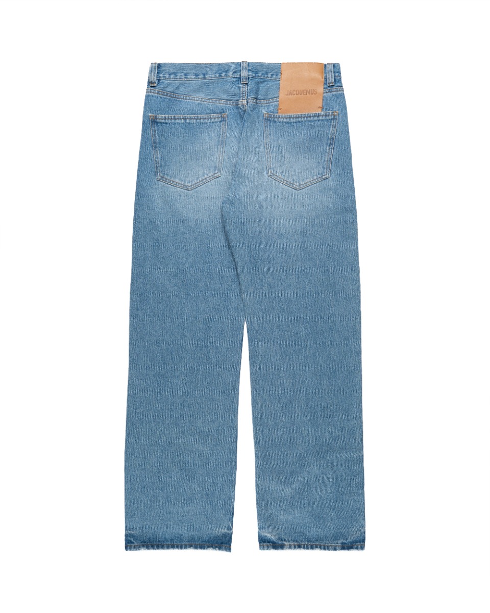 Jacquemus Les Sculptures "Le de-Nîmes" large blue denim pants thumbnail