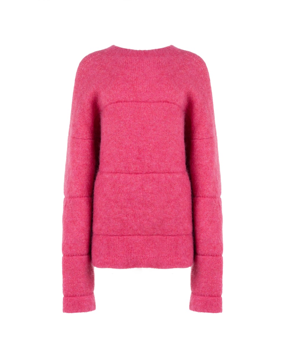 Jacquemus panelled oversized pink sweater thumbnail