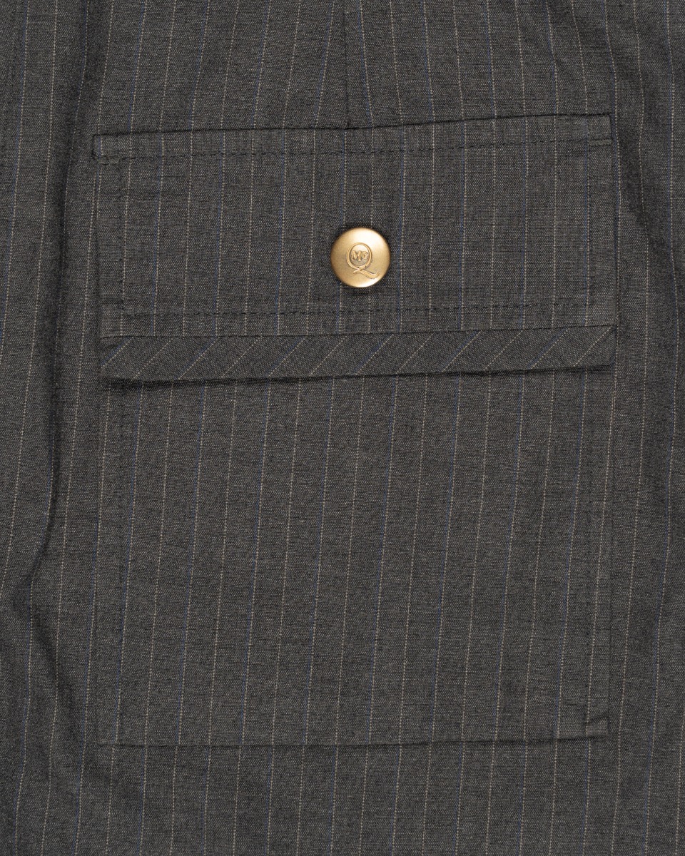 Alexander McQueen MCQ pleated striped shorts thumbnail