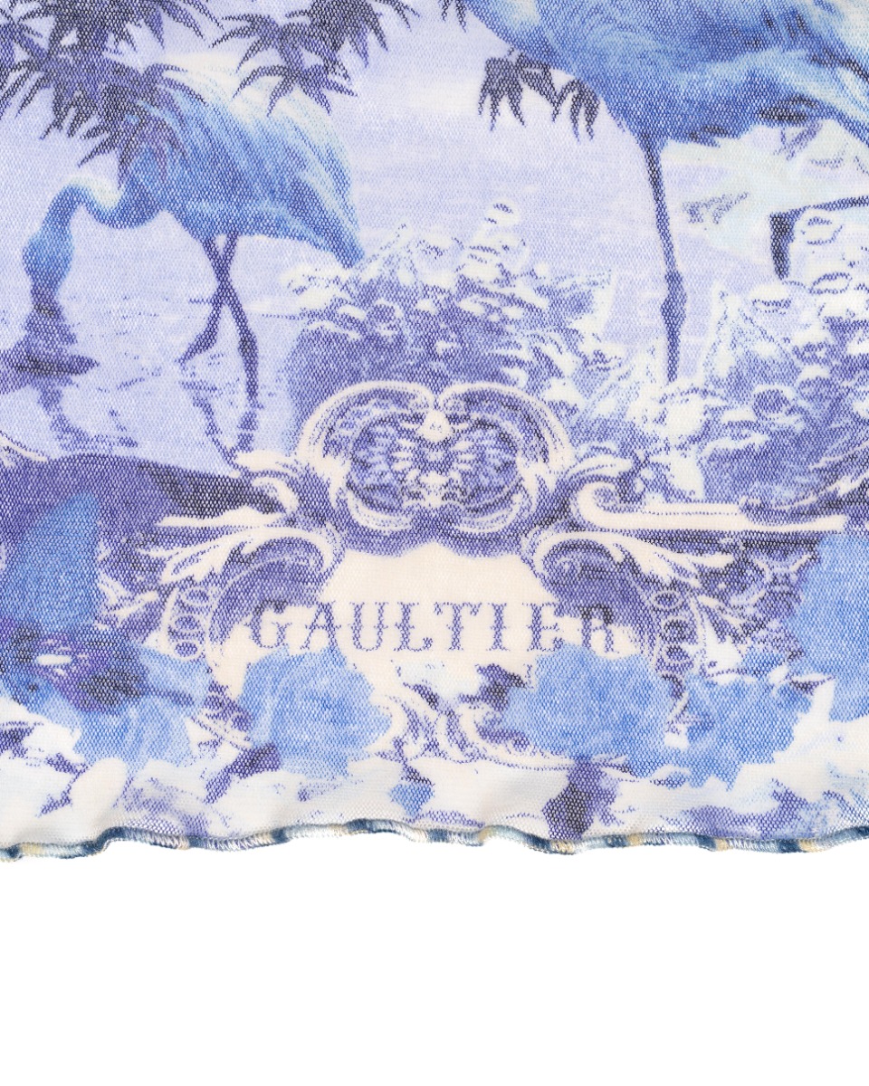 Jean Paul Gaultier Soleil Paradise Garden mesh blouse thumbnail