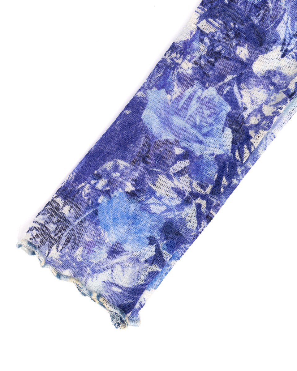 Jean Paul Gaultier Soleil Paradise Garden mesh blouse thumbnail