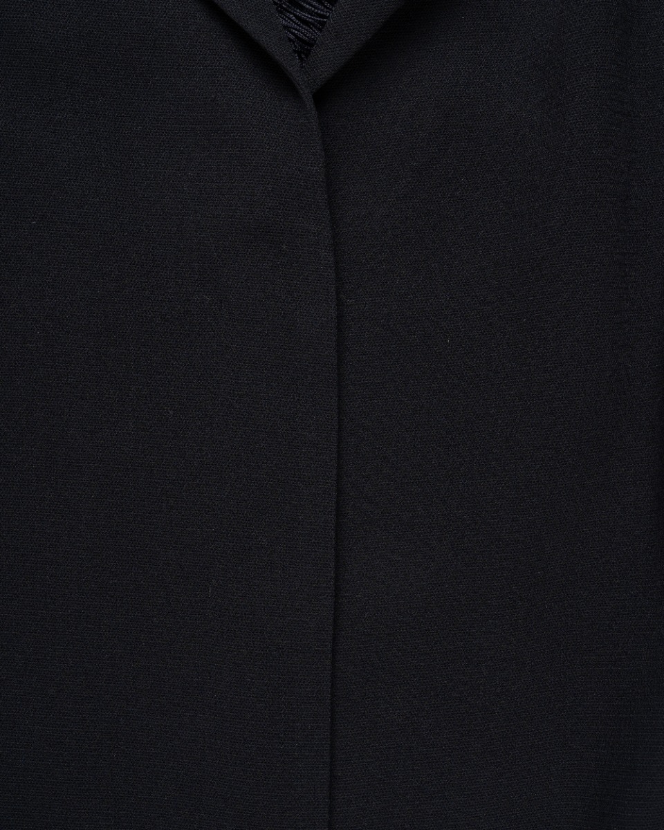 Jil Sander fringe cut-out black blazer jacket thumbnail