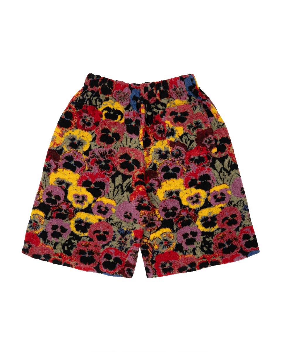 Loewe x Joe Brainard Pansies floral fleece shorts thumbnail