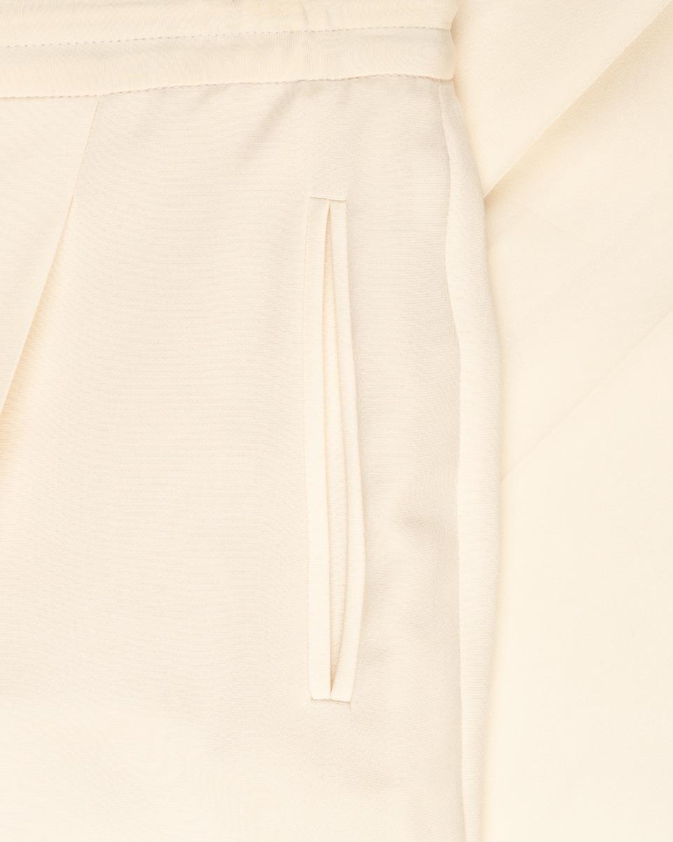 Loro Piana Crepe cream silk drawstring pants thumbnail