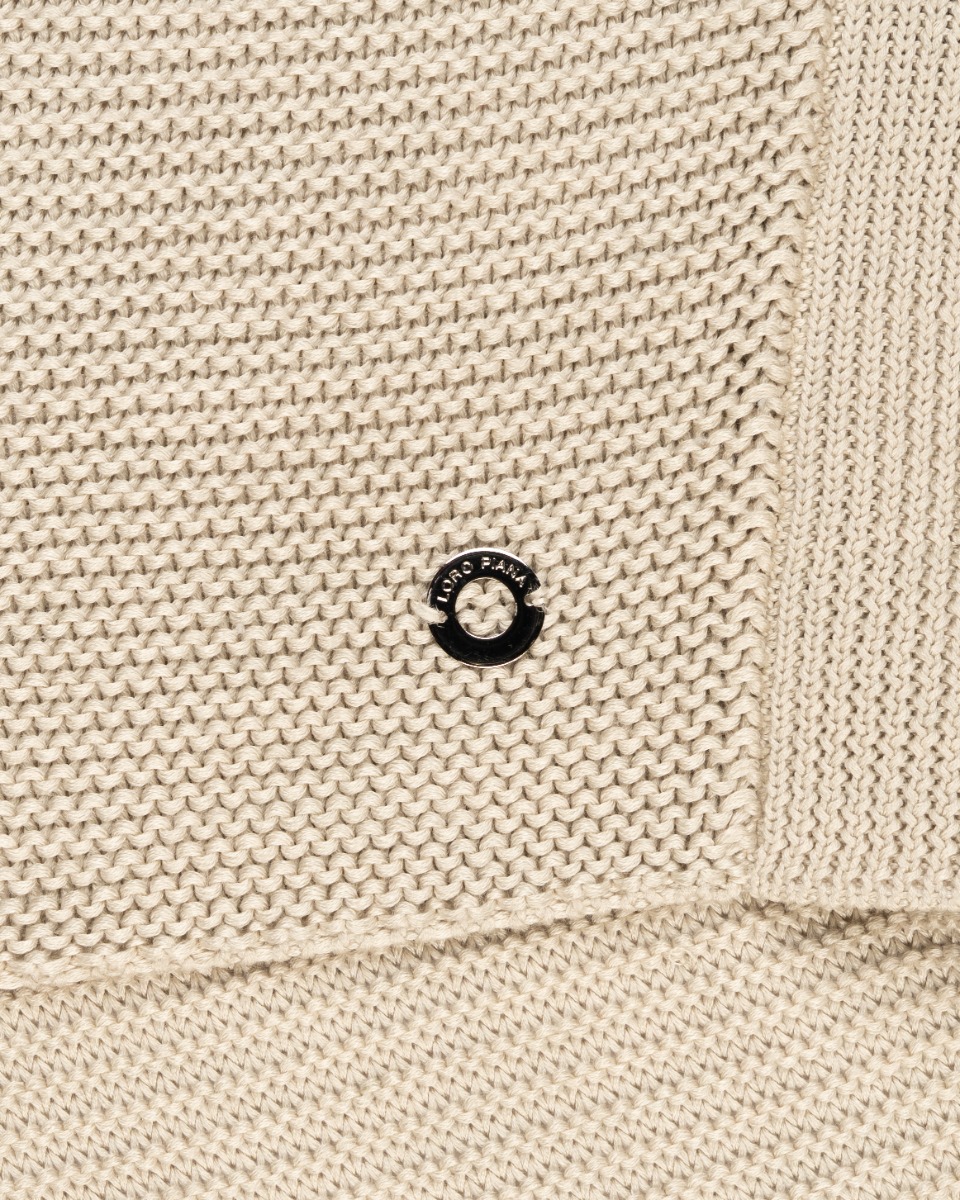 Loro Piana patterned silk neutral white vest sweater thumbnail