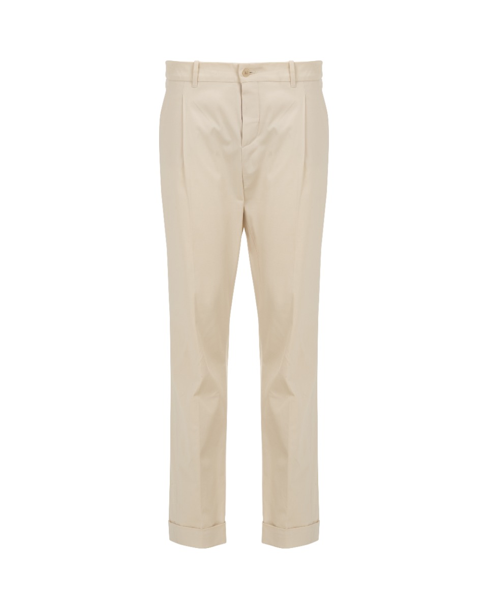 Loro Piana pleated formal off-white pants thumbnail