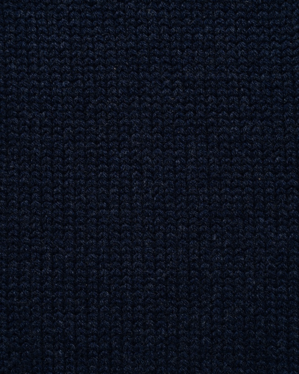 Loro Piana two-tone rib knitted cashmere navy/grey scarf - one size thumbnail