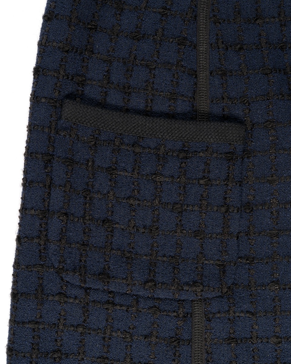 Louis Vuitton tweed navy mini skirt thumbnail