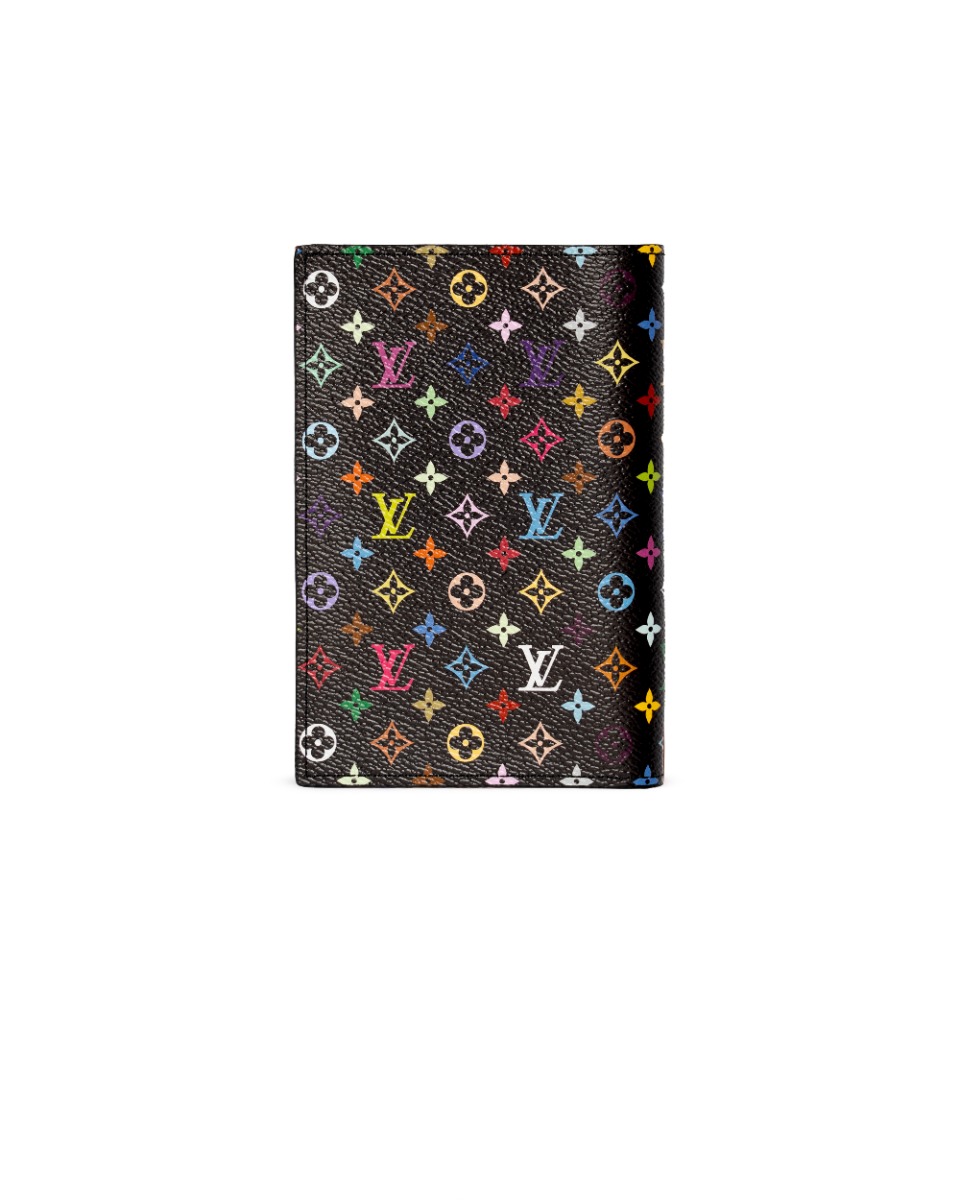 Louis Vuitton x Takashi Murakami black passport cover thumbnail