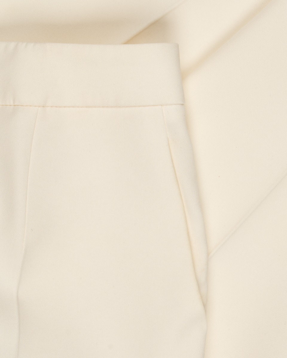 Magda Butrym San Pedro cropped silk cream pants thumbnail