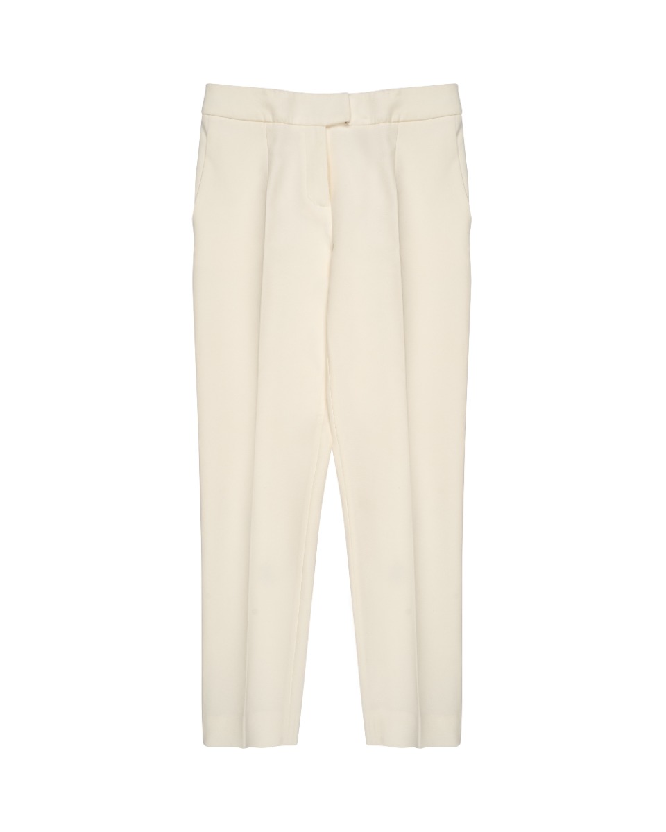 Magda Butrym San Pedro cropped silk cream pants thumbnail