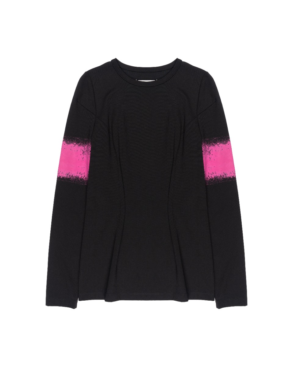 Maison Margiela Artisanal contrast print tunic top thumbnail