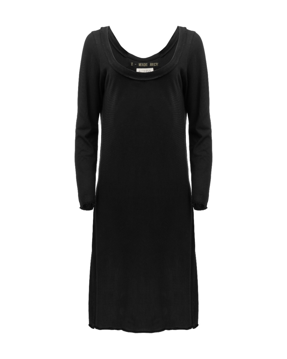 Maison Margiela MM6 x-wide neck cotton dress thumbnail