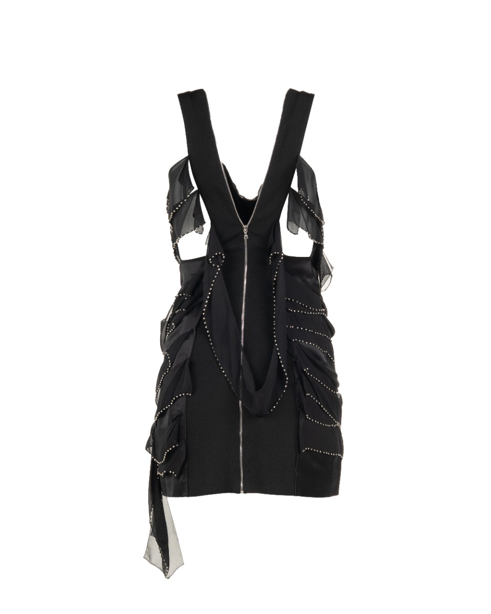 Marc Jacobs crystal-embellished silk mini dress thumbnail