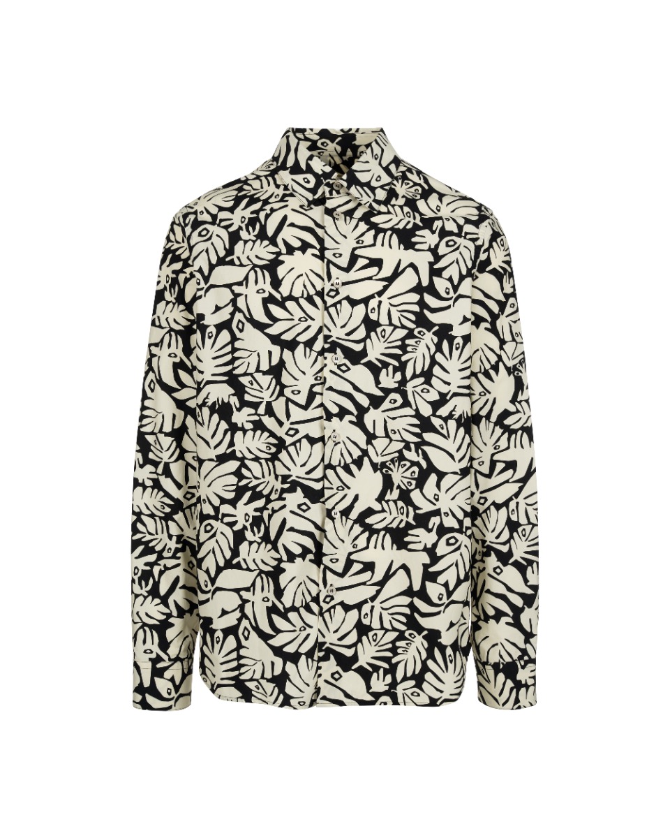 Marni "Eye Leaves" printed button-up shirt thumbnail